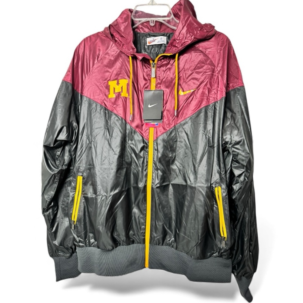 NWT Nike Minnesota Golden Gophers Windbreaker Jacket 2XL NCAA Team Summer - Picture 8 of 16
